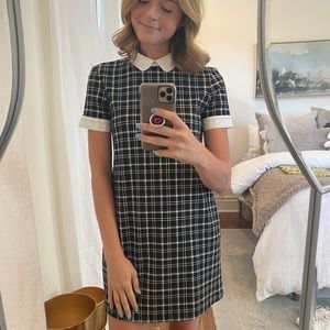 Zara B&W Checked Mini Dress